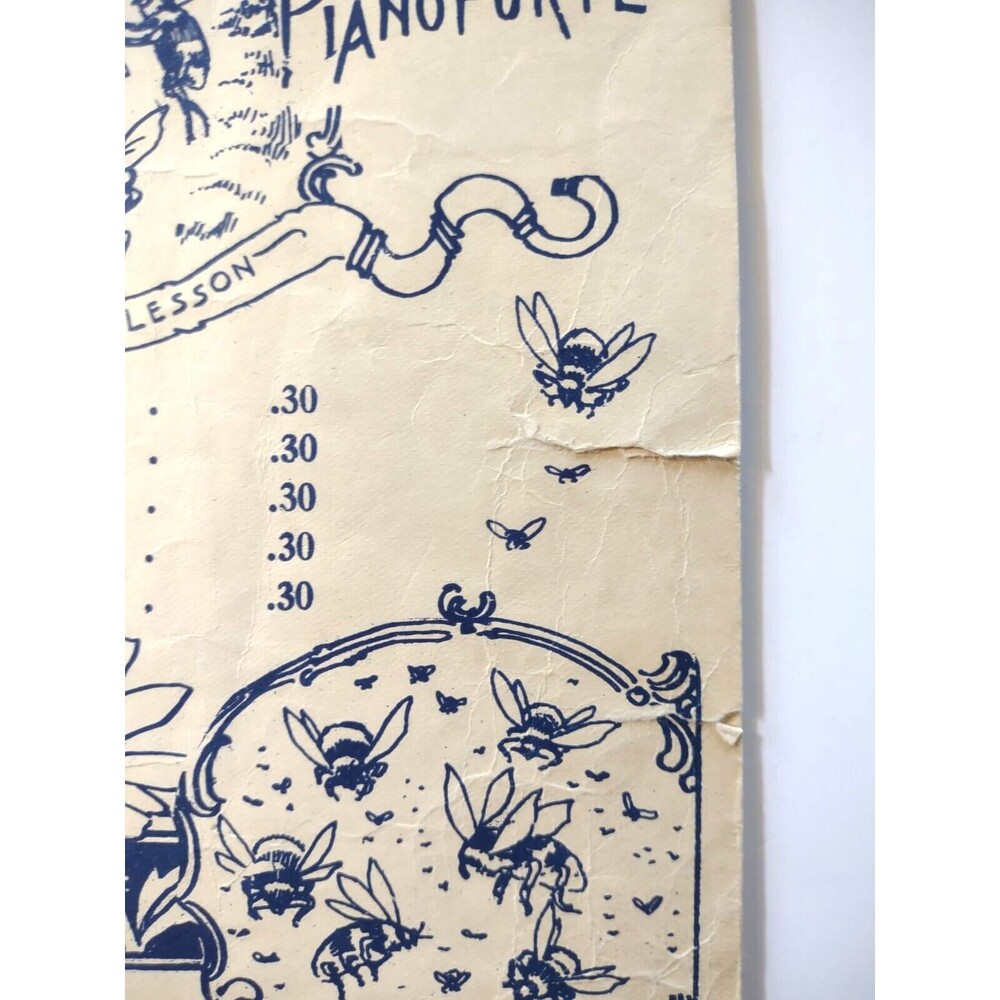 The Busy Bees Lesson Sheet Music 1903 Anthropomorphic Singing Bee F.B. Marcey - Picture 3 of 5